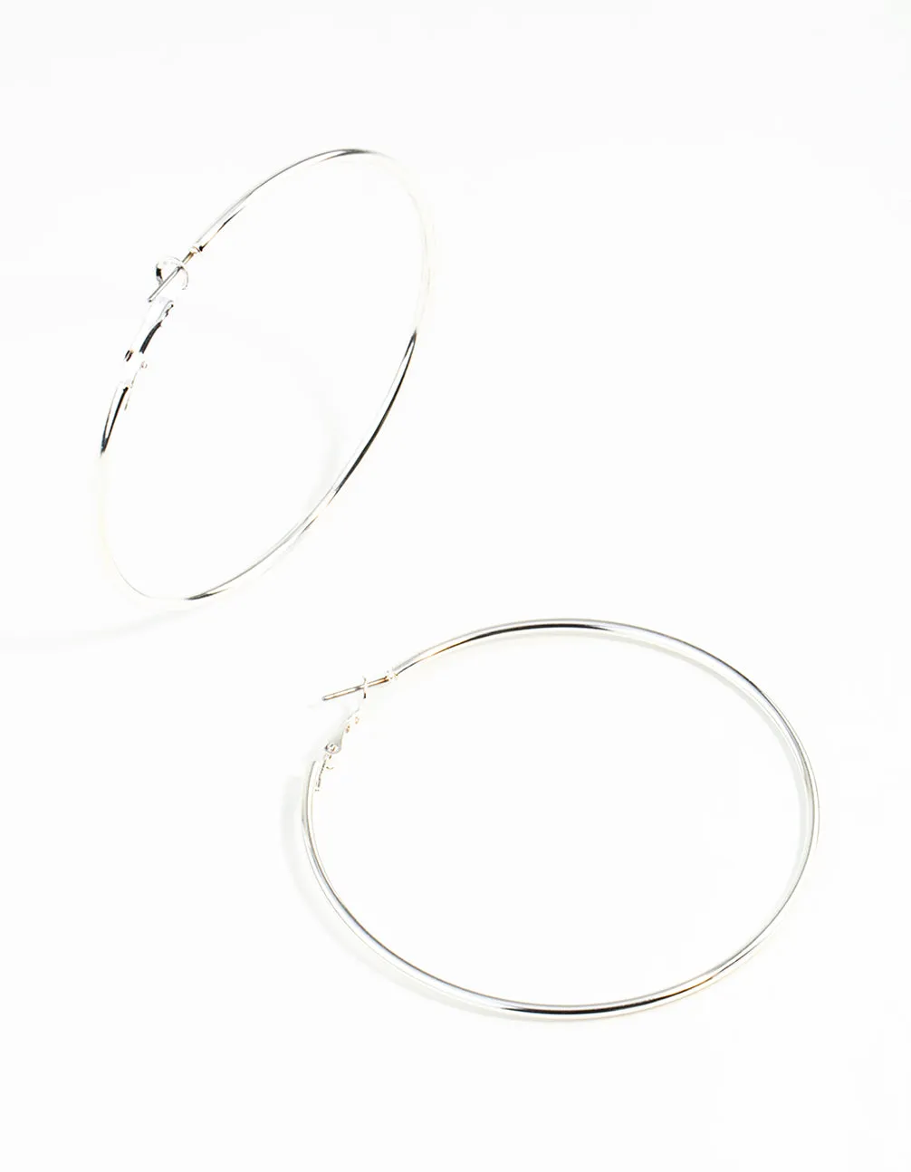 Silver Medium Hoop Earrings