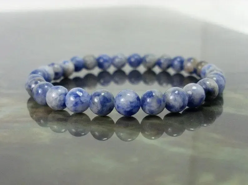 Sodalite 8mm Natural Gemstone Handmade Bracelet