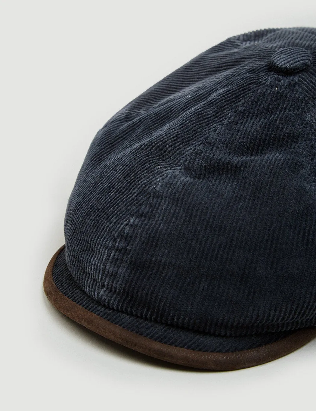 Stetson Hatteras Corduroy Newsboy Cap (Cotton) - Black