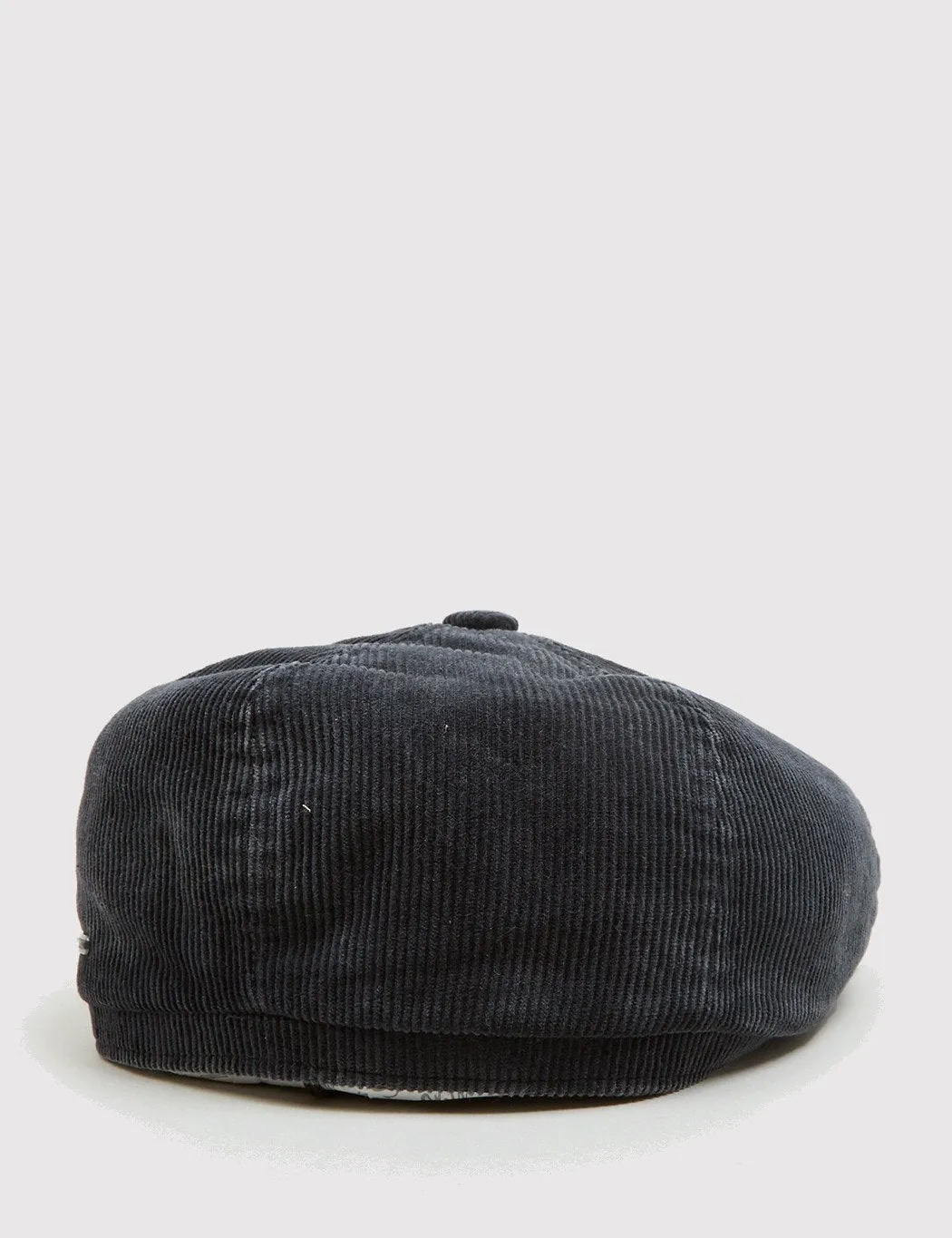 Stetson Hatteras Corduroy Newsboy Cap (Cotton) - Black