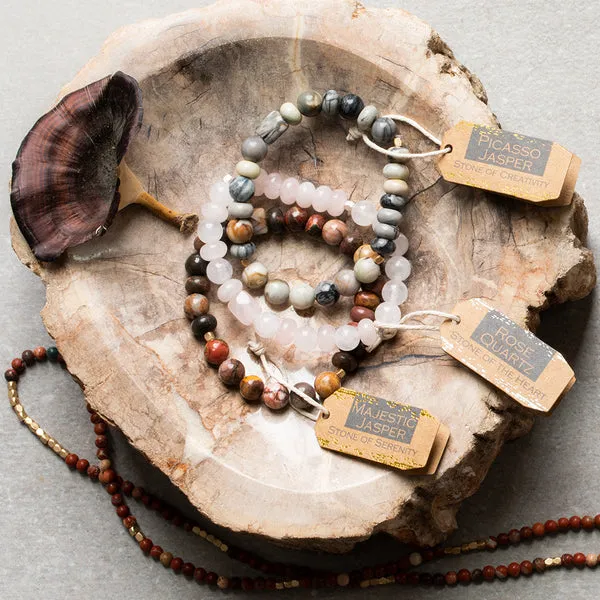 Stone Stacking Mantra Bracelets