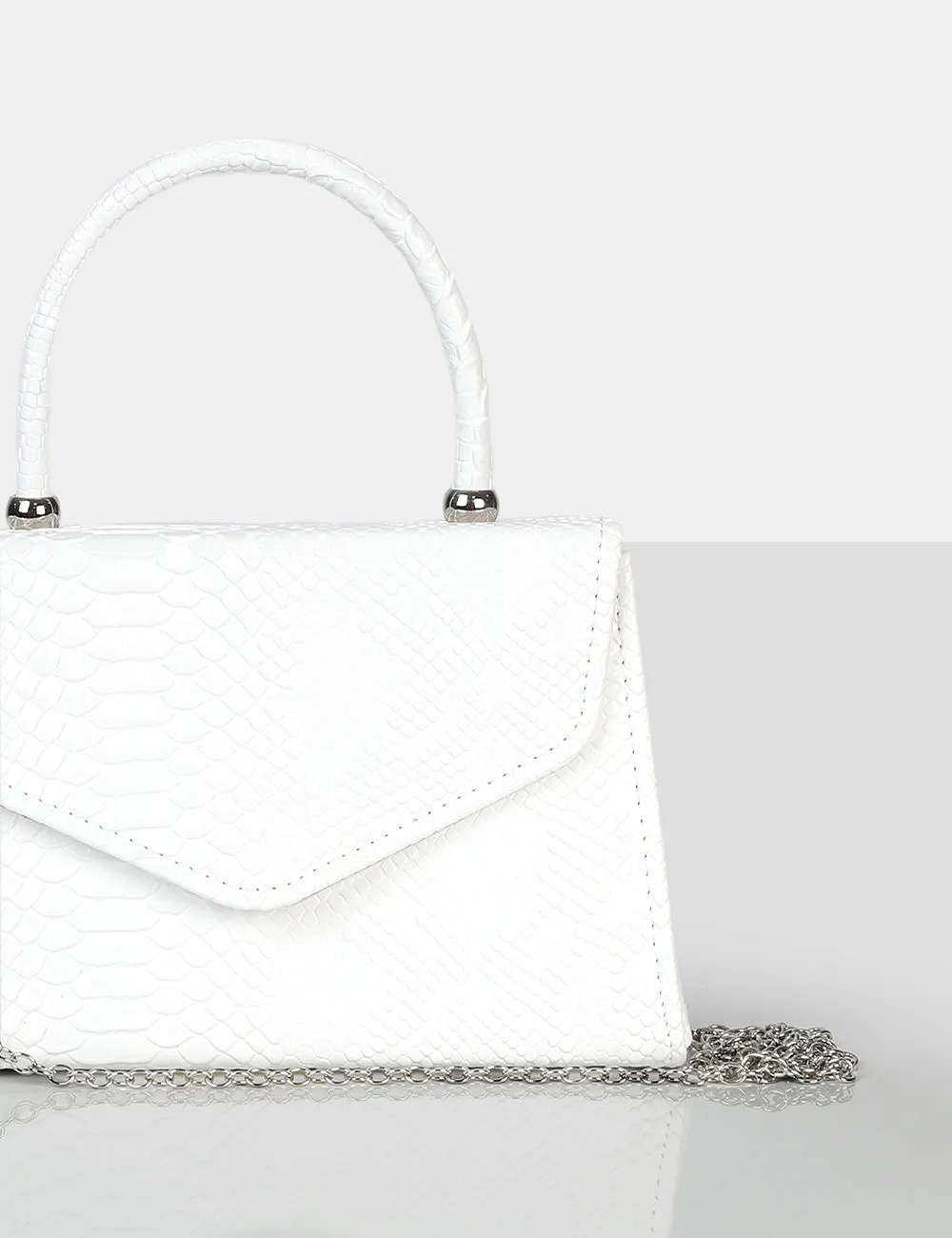 The Astrid White Textured Mini Bag