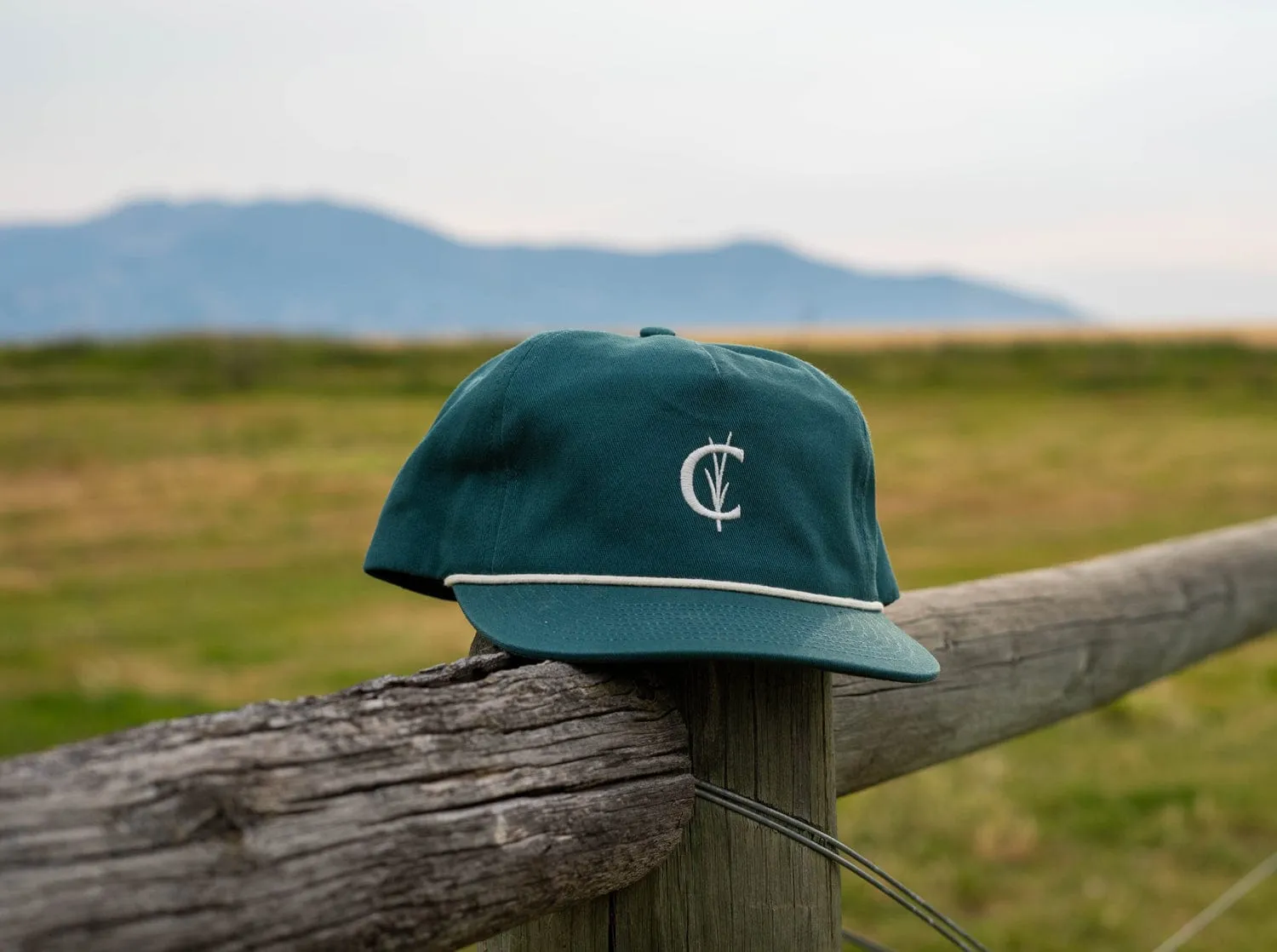 Throwback Hat - Grassy C Rope - Storm Green Twill