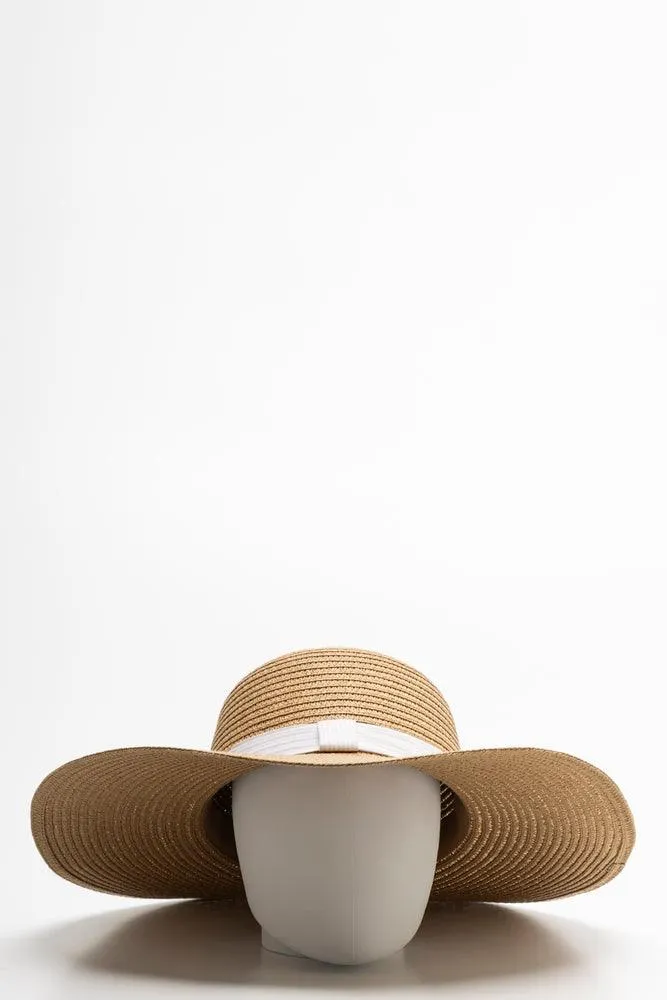 Tonal Strip Detail Floppy Sun Hat