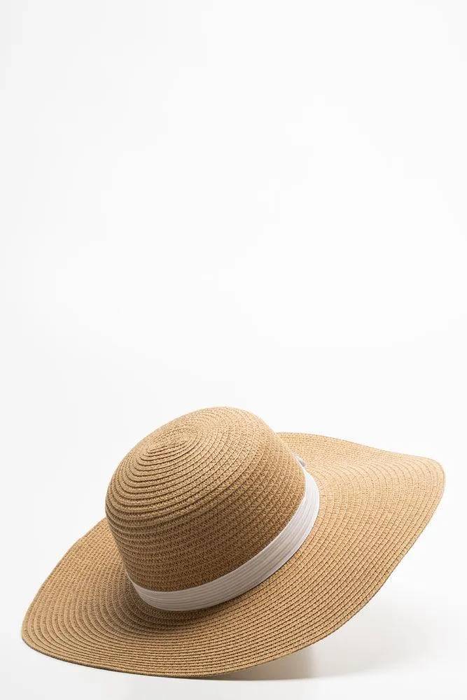 Tonal Strip Detail Floppy Sun Hat