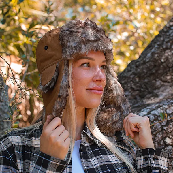 Trapper Hat | Canvas | Brown