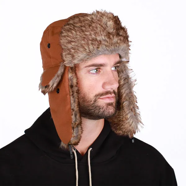 Trapper Hat | Canvas | Brown