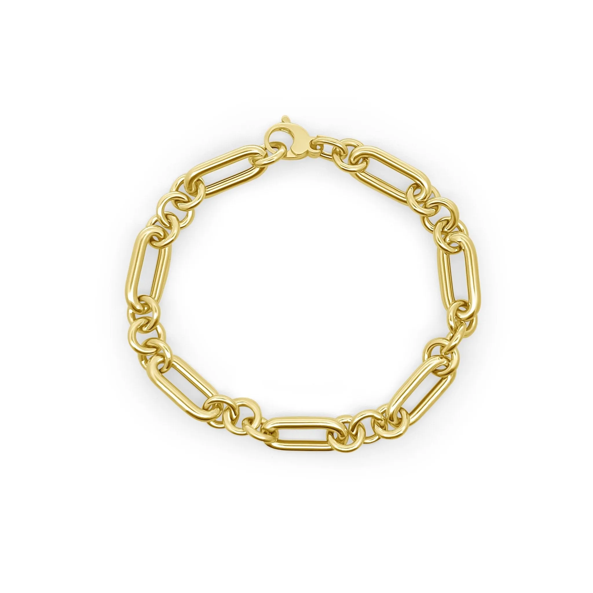 Triple Round Link Chain Bracelet