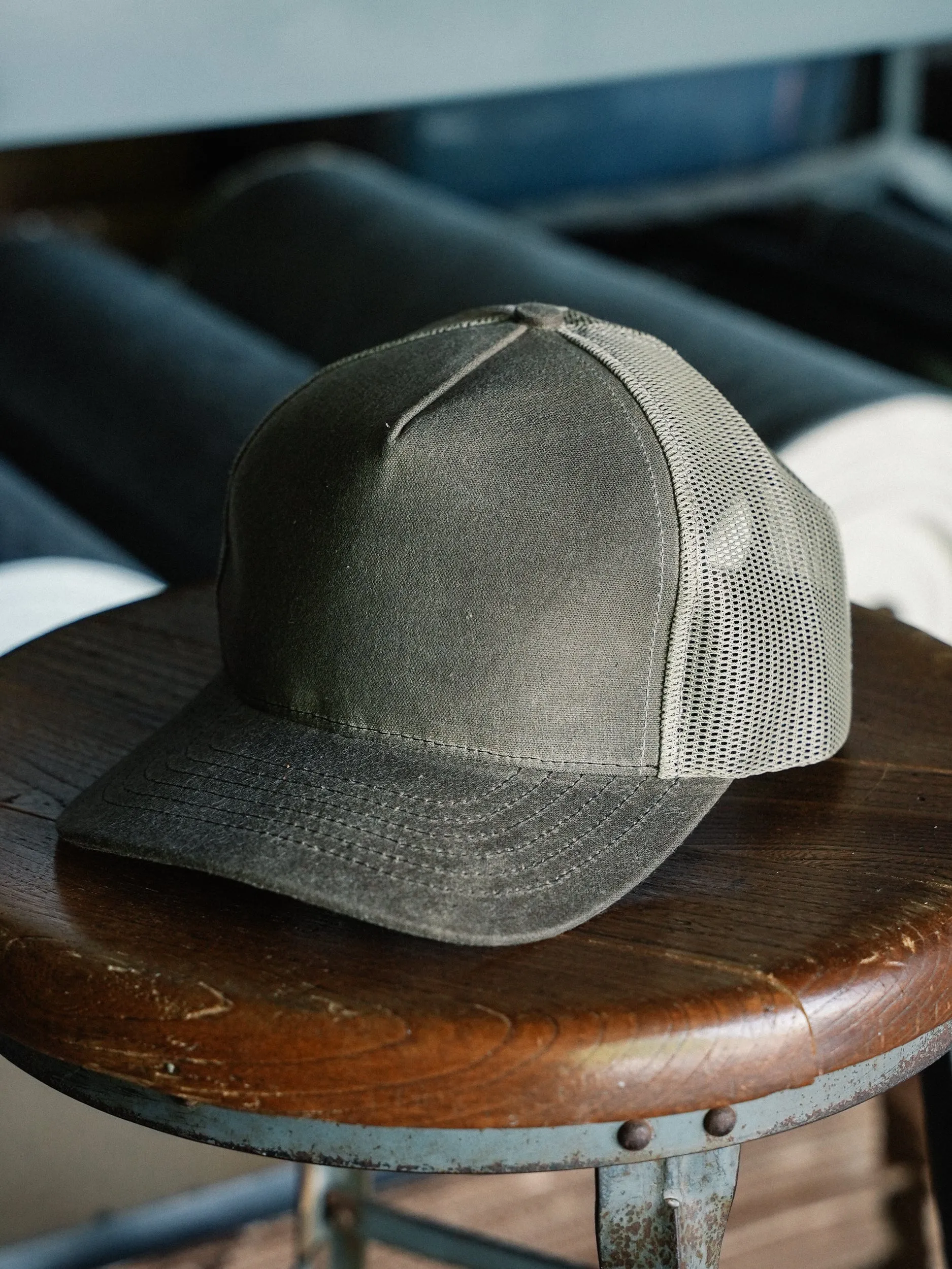 Trucker Hat - Dark Oak Waxed Canvas