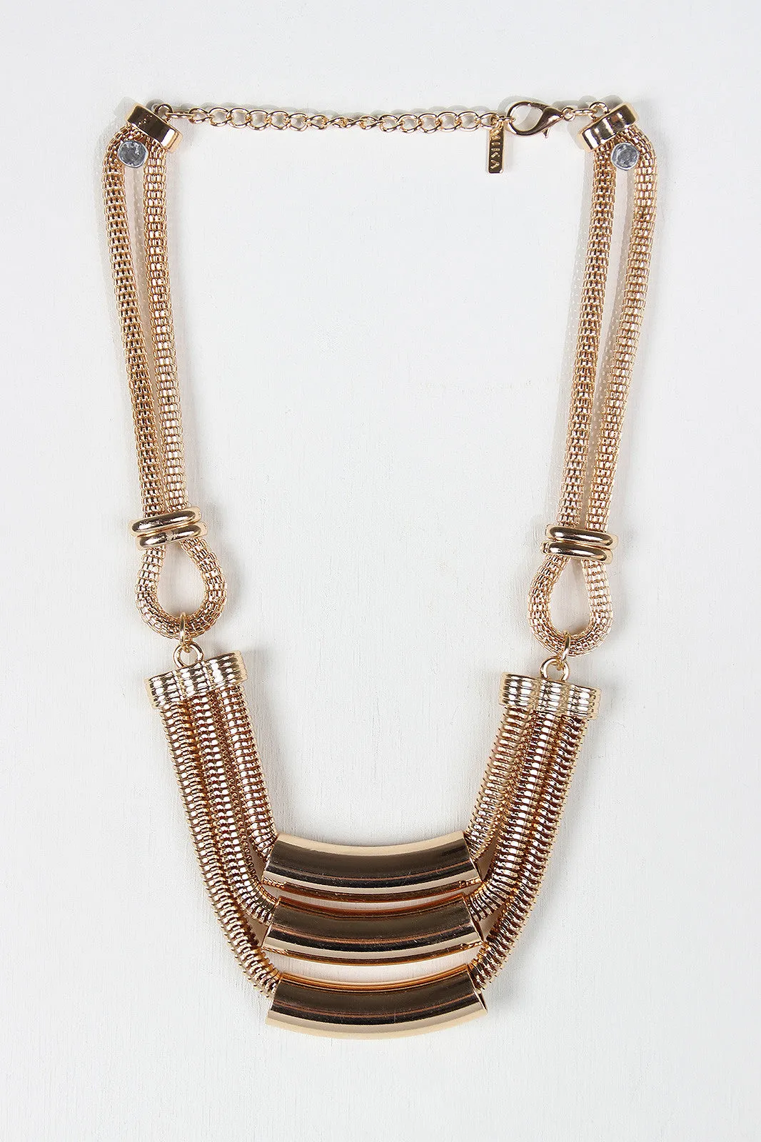 Tube Chain Chunky Geometric Necklace