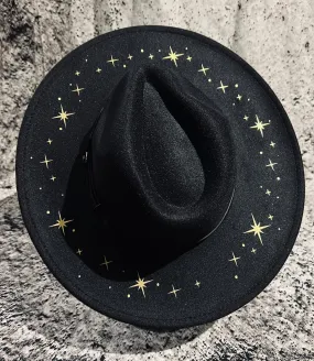 Vegan Felt Hat - Starry Night