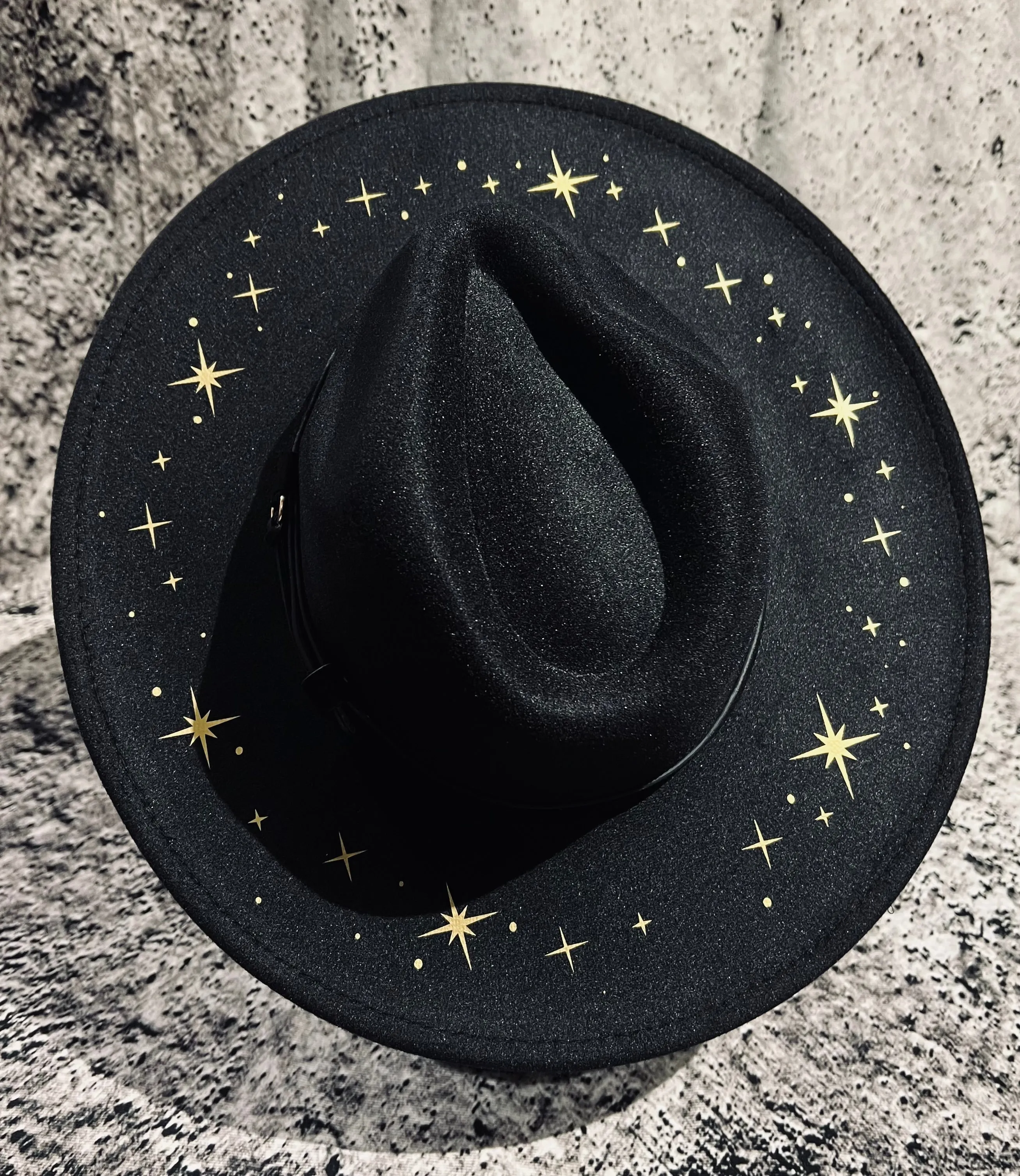 Vegan Felt Hat - Starry Night