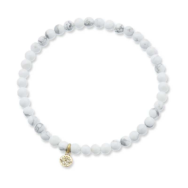 WHITE HOWLITE HEALING GEM BRACELET