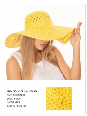 Wide Brim Sun Hat-Mustard