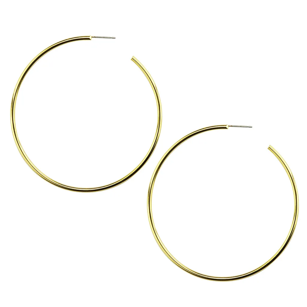 XX Large Gold Plated hoop