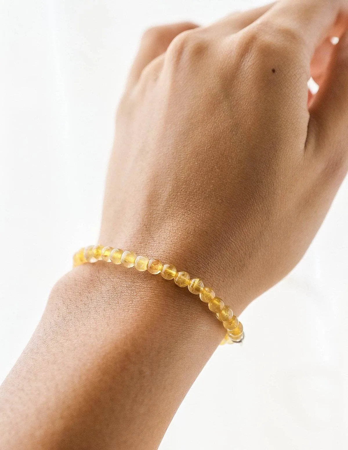 Yellow Rutilated Quartz Mini Gemstone Bracelet