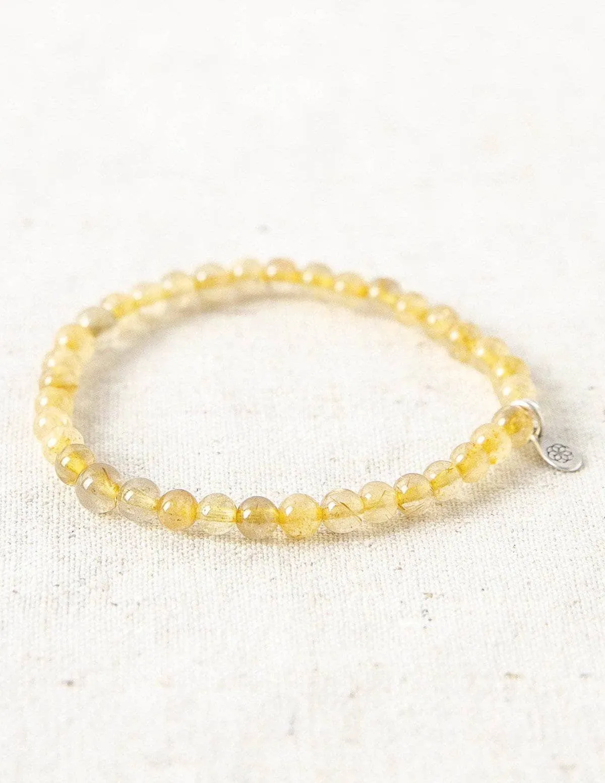 Yellow Rutilated Quartz Mini Gemstone Bracelet