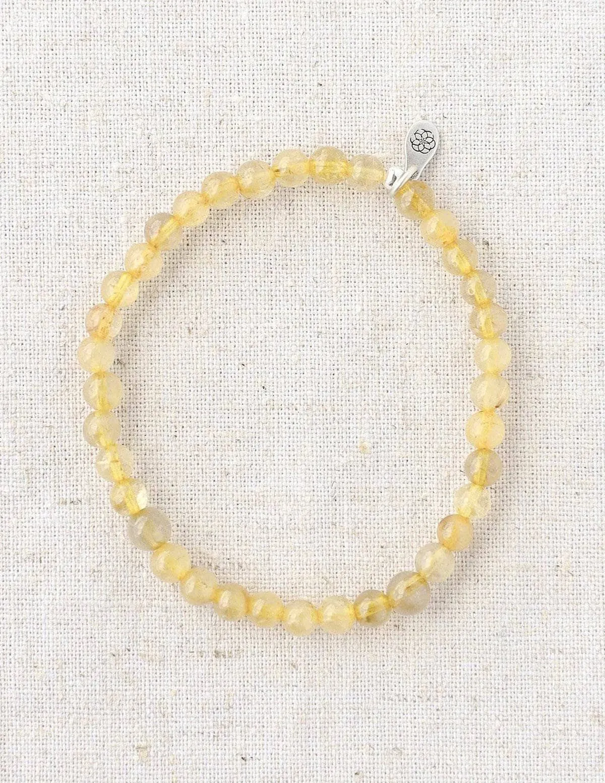 Yellow Rutilated Quartz Mini Gemstone Bracelet